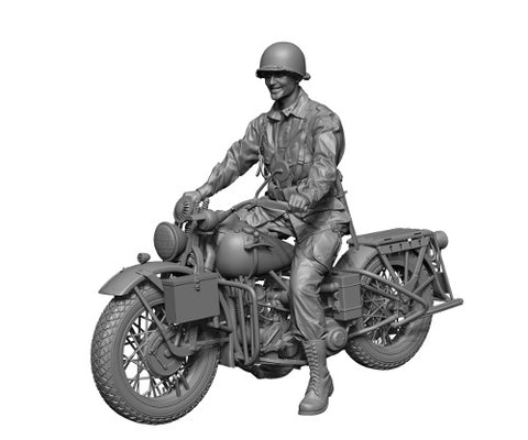 US paratrooper "Ironhorse Rider" with motorcycle WWII