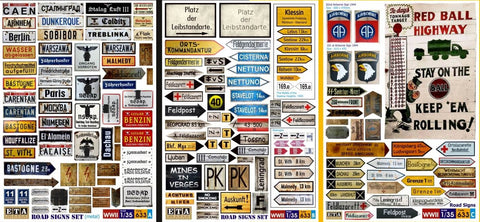 Straßenschilder Set WWII