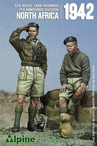 Britischer Panzerfeldwebel + Soldat Nord-Afrika 1942